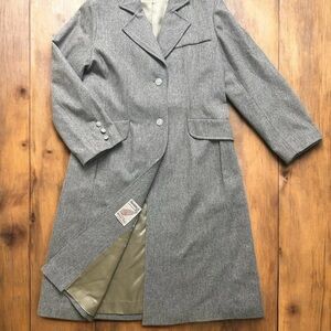 Wellington Featherlite Wool Trench Coat Gray Lightweight Size Small